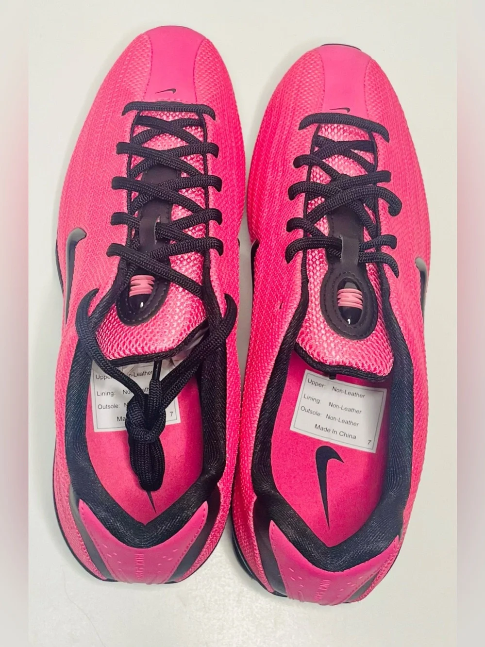 Nike Women’s Shox Pink Running Sneakers with Black Accents